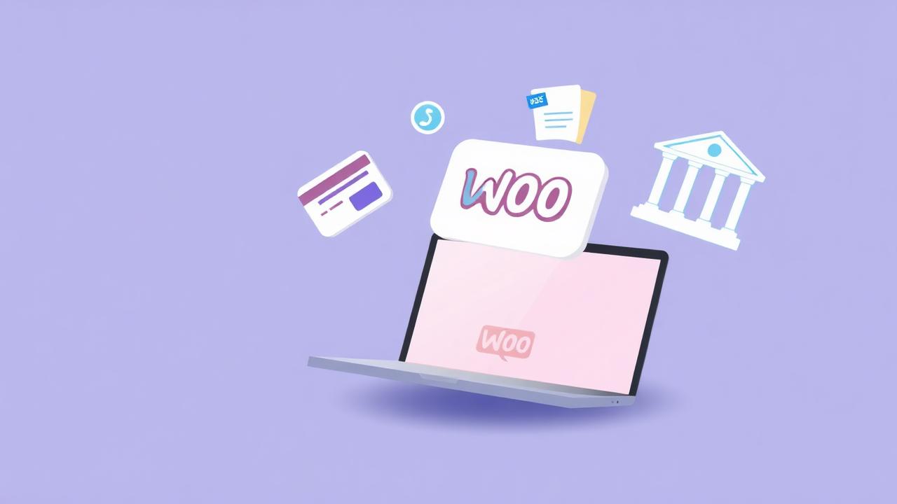 WooCommerce payment gateway per product illustration with credit card, PayPal and bank icons