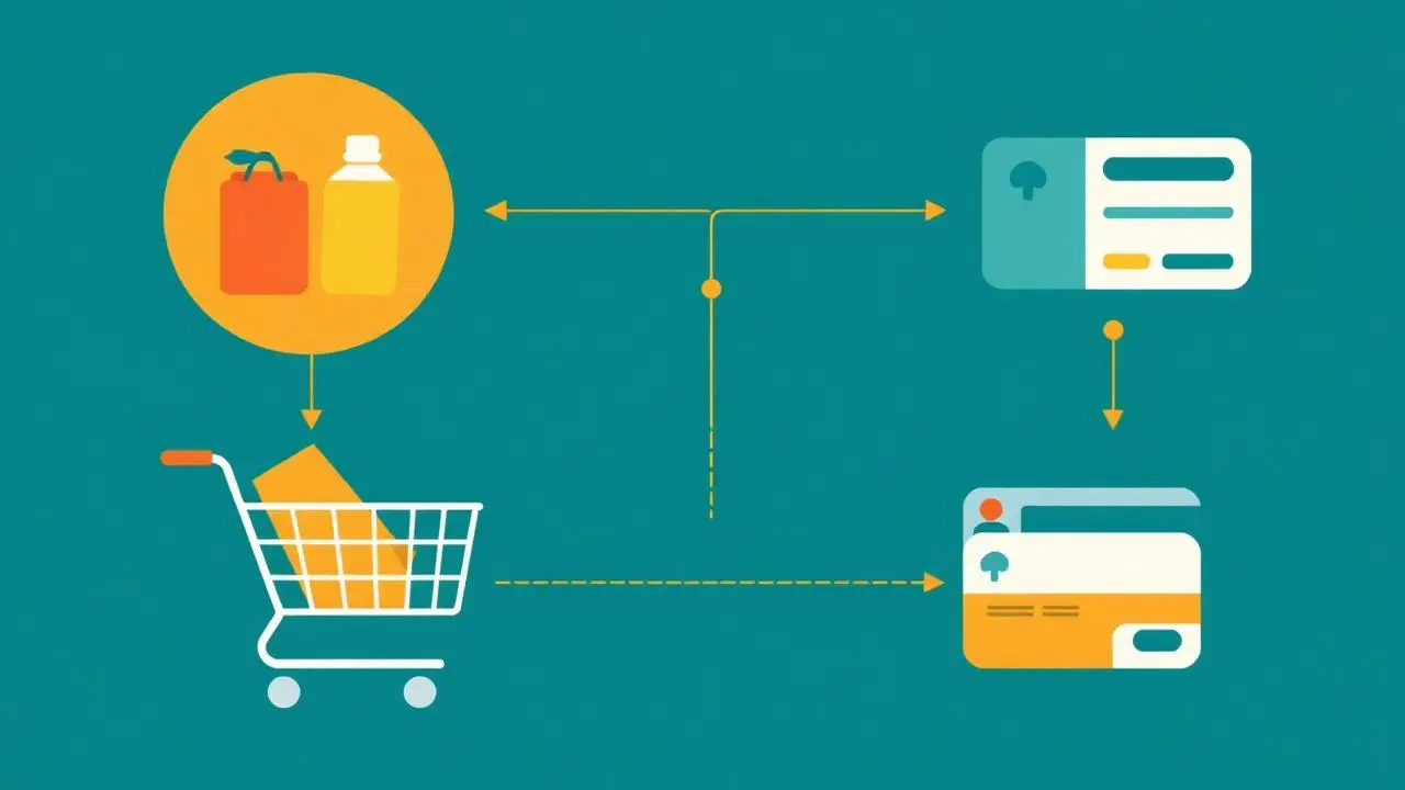 WooCommerce cart with two products each routed to a different payment method by a rule