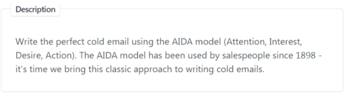 Jasper Can Use the AIDA Model When Generating Cold Emails Jasper Can Use the AIDA Model When Generating Cold Emails