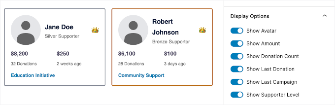 Configuring the additional display options Configuring the additional display options