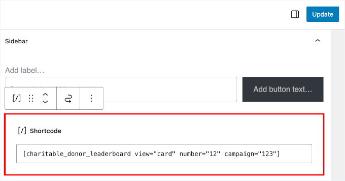 Adding Charitable's donor leaderboard shortcode with parameters Adding Charitable's donor leaderboard shortcode with parameters